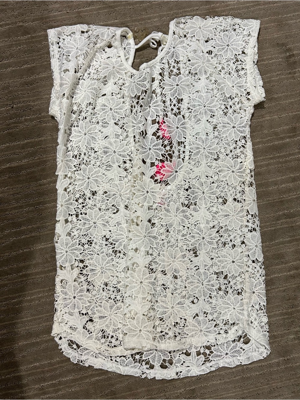 Women’s xhilaration sz large white lace sheer swim suit cover up
